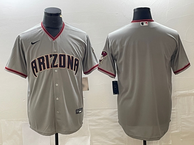 Men's Arizona Diamondbacks Blank Grey Cool Base Stitched Baseball Jersey